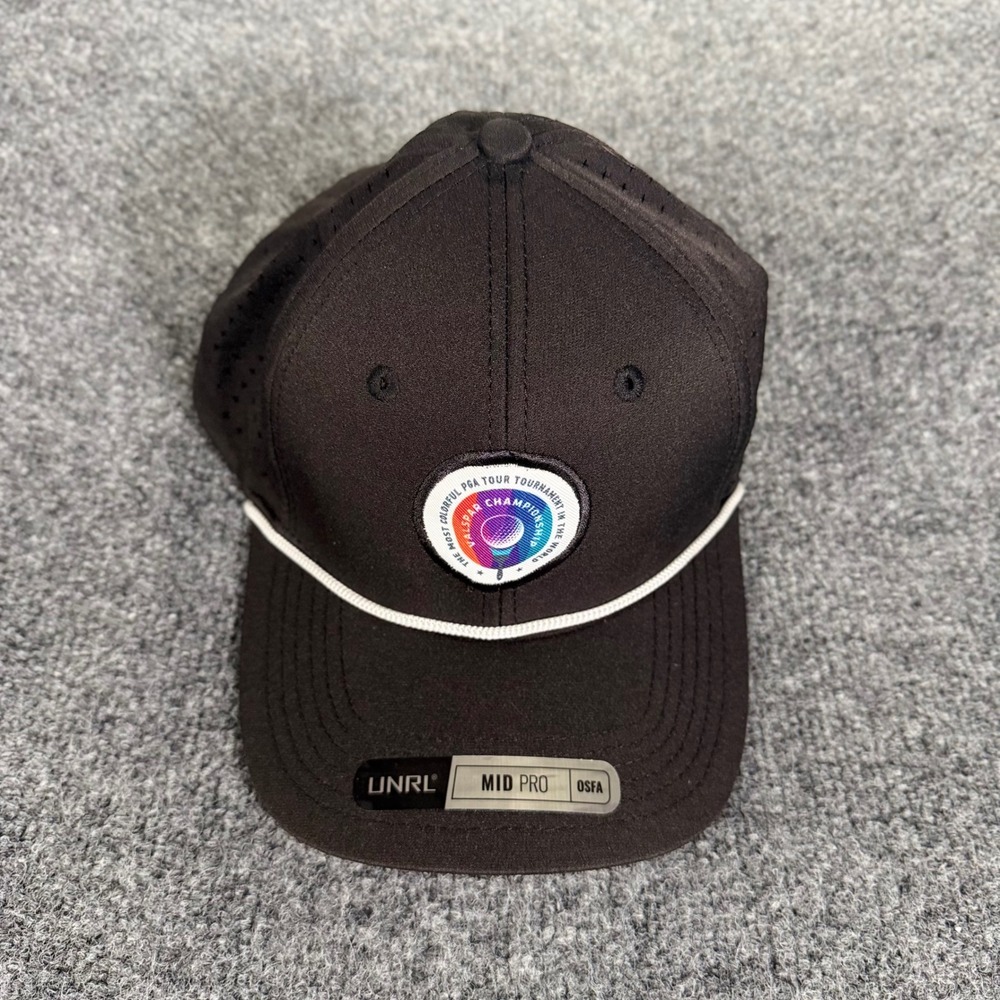 UNRL Valspar Championship PGA Tour Golf Hat Vented Rope Snapback OSFA Black Mens